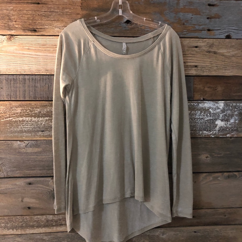 Long Sleeve Army Green T shirt